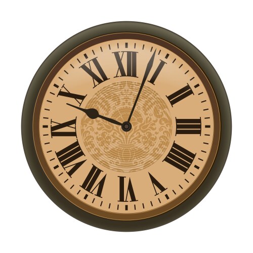 Antique clock Royalty Free Vector Image - VectorStock