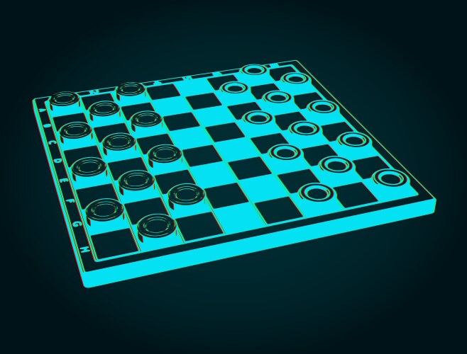 Checkers game vector image