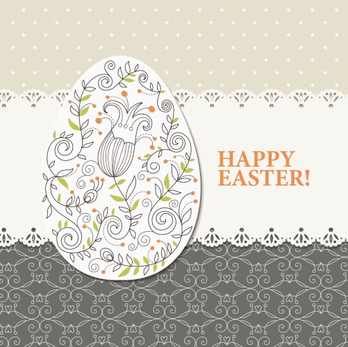 easter greeting card vector