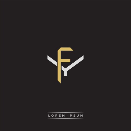 S initial gold company logo Royalty Free Vector Image