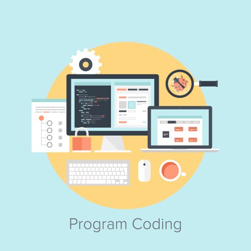 Program coding concept vector image