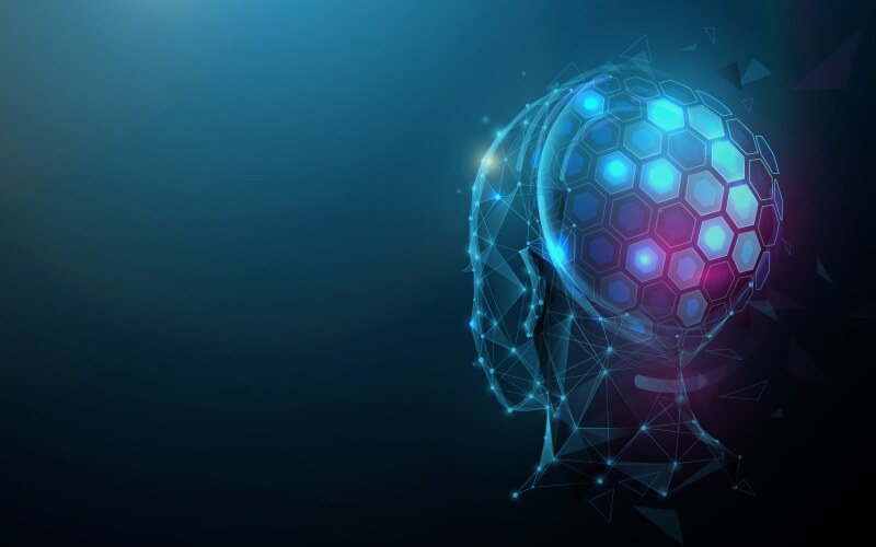 Ai artificial intelligence digital brain Vector Image