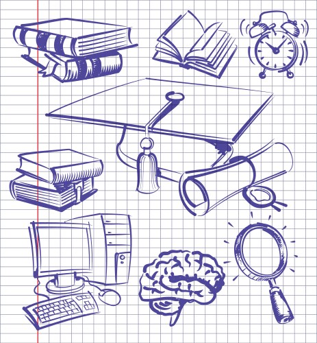 Student with university education Royalty Free Vector Image