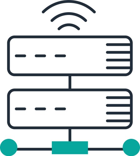 Database server connection technology vector image