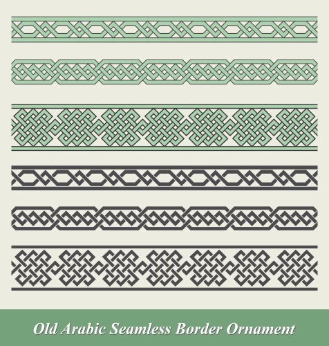 Arabic and islamic seamless border ornament Vector Image