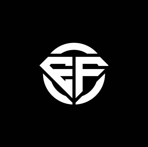 Ed logo with triangle shape and circle rounded Vector Image