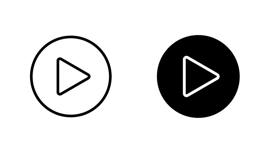 Play button icon set Royalty Free Vector Image