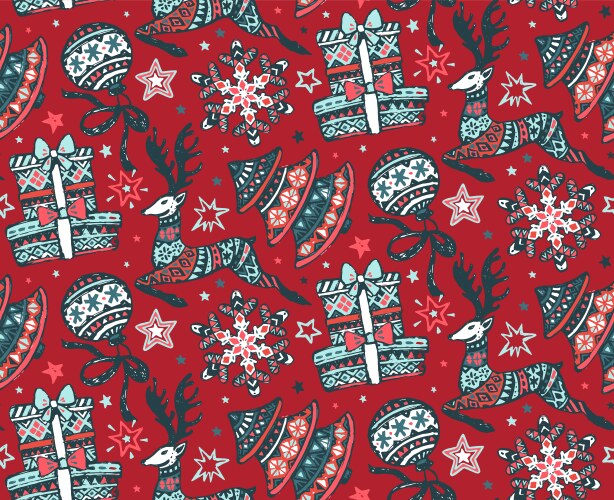 Christmas seamless pattern with cookies Royalty Free Vector