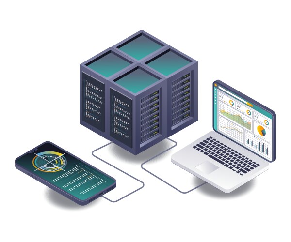 Advanced computer techniques for server data vector image