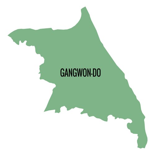 Gangwon do province map Vector Image