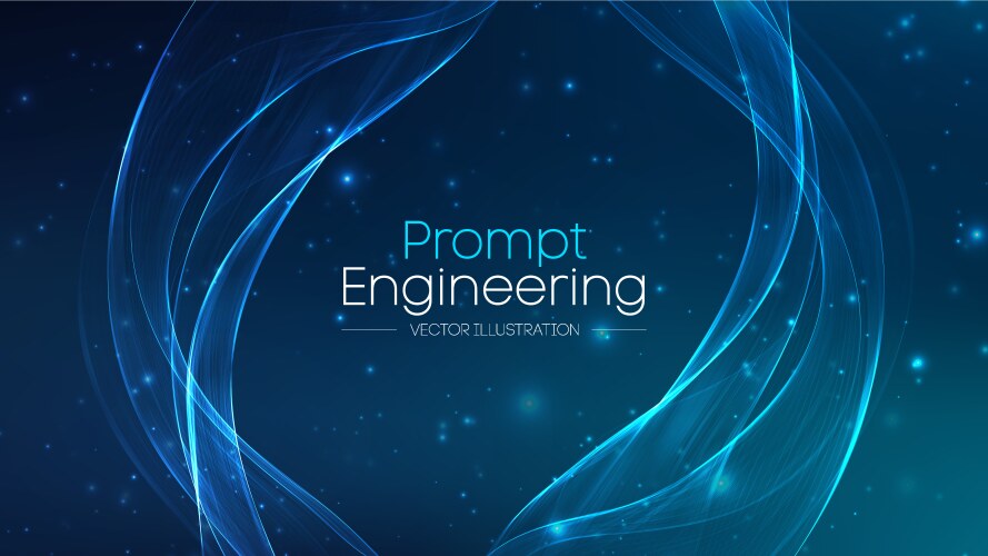 Prompt engineering ai and data visualization vector image