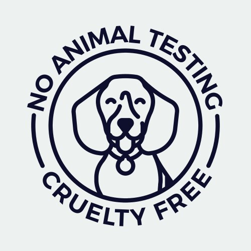 No animal testing and cruelty free monoweight vector image