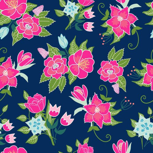 Seamless floral pattern background Vector Image