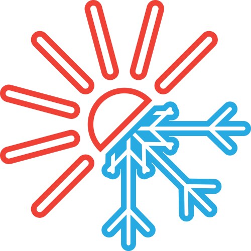 Hot and Cold Icon Set Royalty Free Vector Image