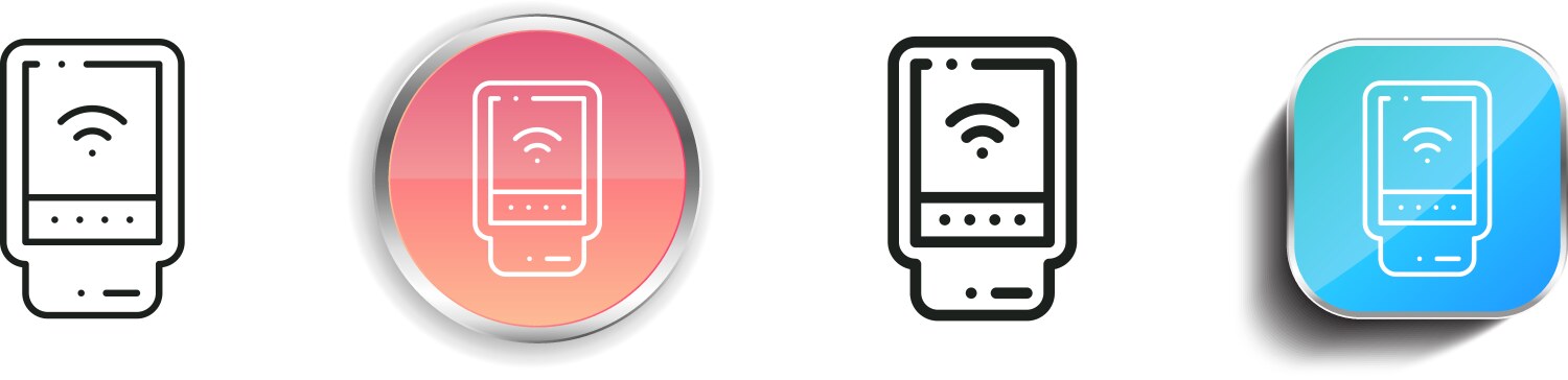 Detector icon thin linear regular and button vector image
