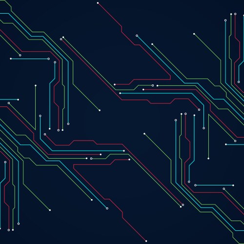Circuit board abstract futuristic technology Vector Image