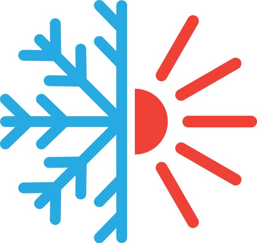 Hot and cold icon graphic design template Vector Image