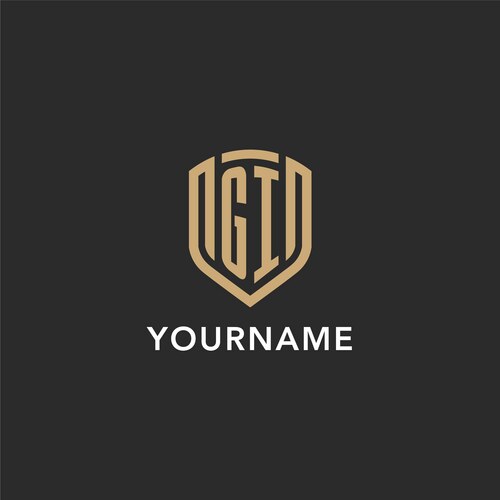 Hr monogram with modern and luxury shield shape – Royalty-Free Vector ...