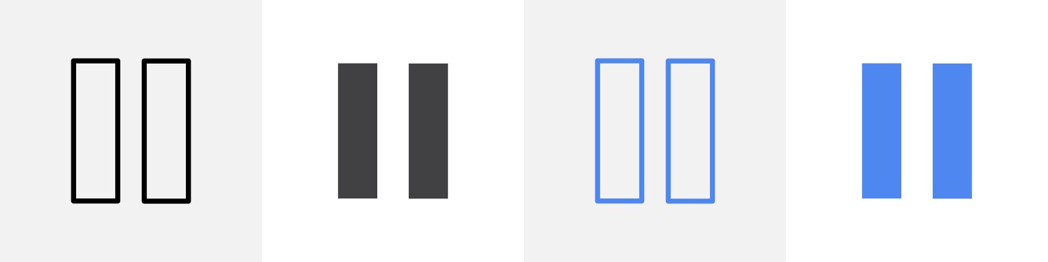 Video play icon set use for web ui or app vector image