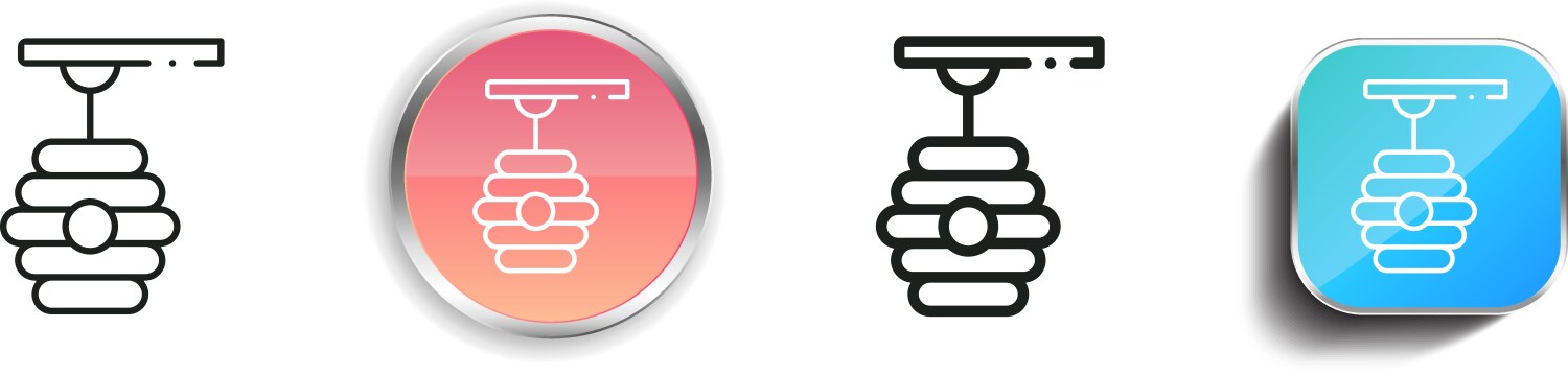 Hive icon thin linear regular and button style vector image