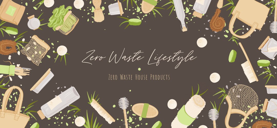 Zero waste concept Royalty Free Vector Image - VectorStock