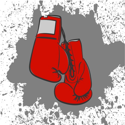 Red boxing gloves Royalty Free Vector Image - VectorStock