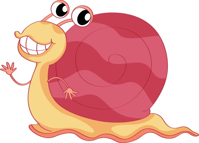 Bugs 1 snail with background Royalty Free Vector Image