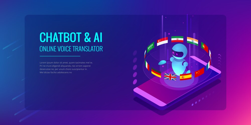 Isometric online language learning with artificial vector image