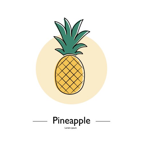 Cartoon pineapple Royalty Free Vector Image - VectorStock