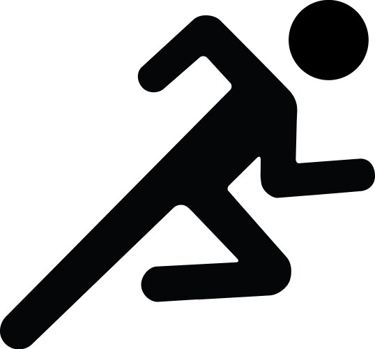 Run icon running man on white background Vector Image