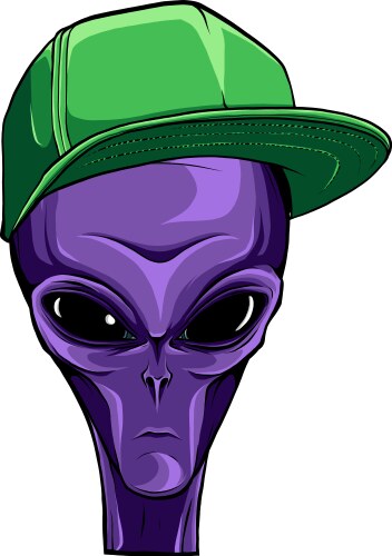 Alien head design Royalty Free Vector Image - VectorStock