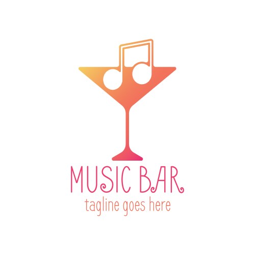 Music Bar Logo Template - Vibrant Emblem Vector Image