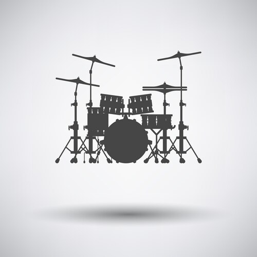 Drum set music instrument Royalty Free Vector Image