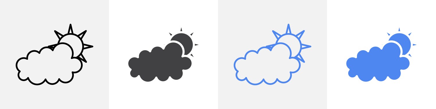 Weather icon set use for web ui or app vector image