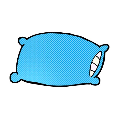 Comic cartoon pillow Vector Image