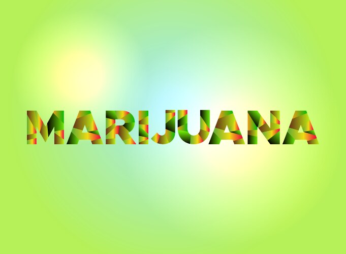 Marijuana theme word art vector image