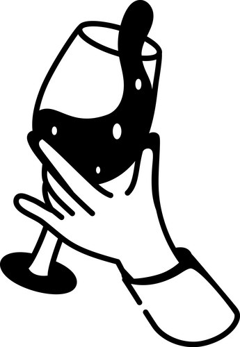 Sketchy Wine Glass Icon Vector Image