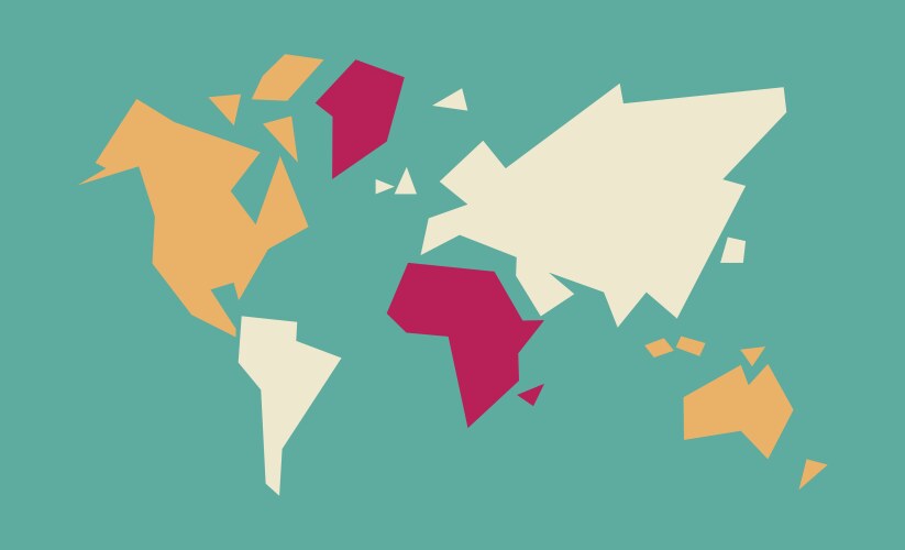 World map doodle sketch color concept Royalty Free Vector