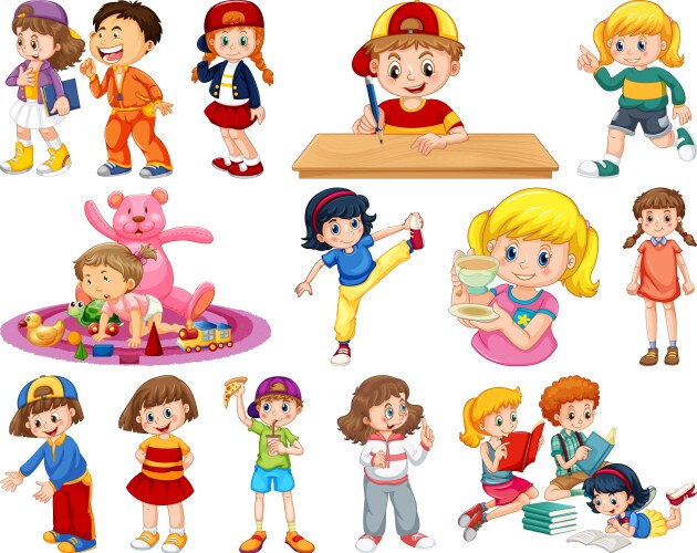 Children Playing Together Vector Image