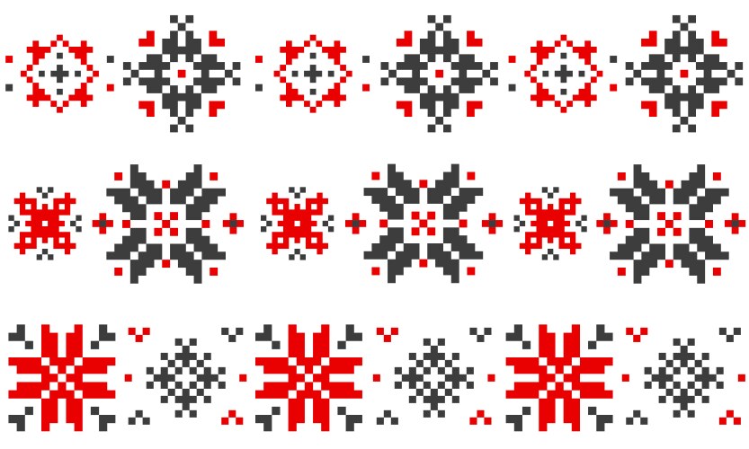 Ukrainian Embroidery Border Vector Image