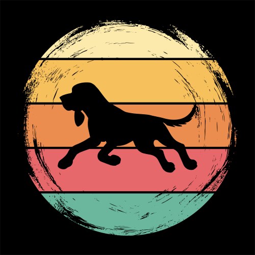 Bloodhound retro vintage Vector Image