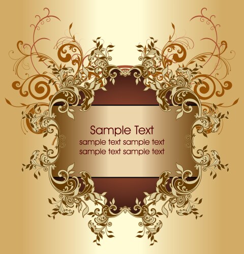 Elegant luxury floral frame Royalty Free Vector Image