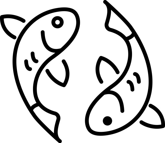 Pisces tattoo Vector Image