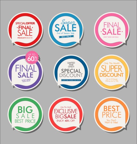 Sale banner templates design and special offer vector image