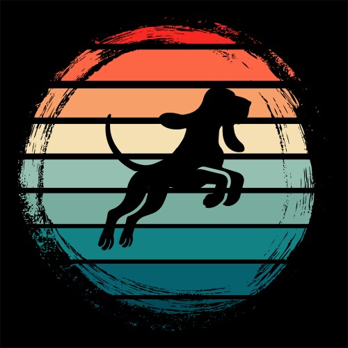 Bloodhound retro vintage Vector Image