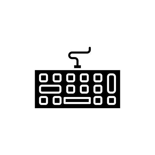 Keyboard icon set computer typing symbol vector image