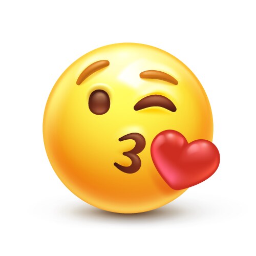 Kissing Lips Emoji Vector Image