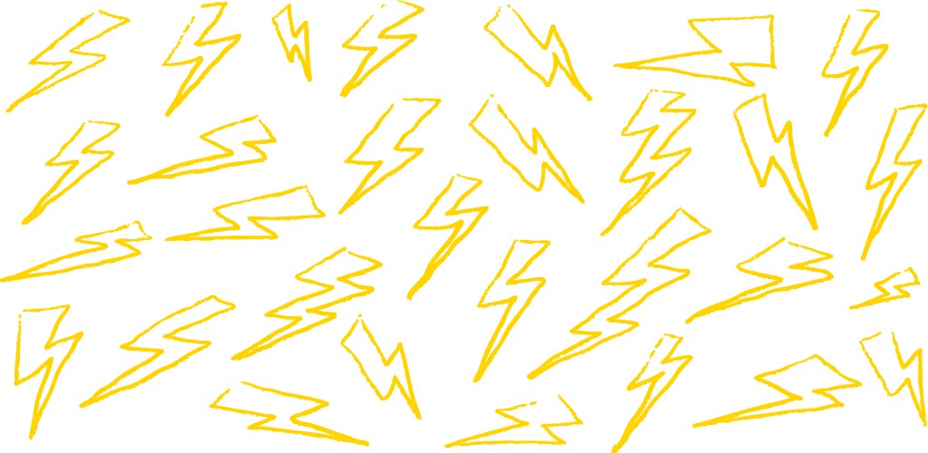 Lightning bolt in crayon chalk Vector Image