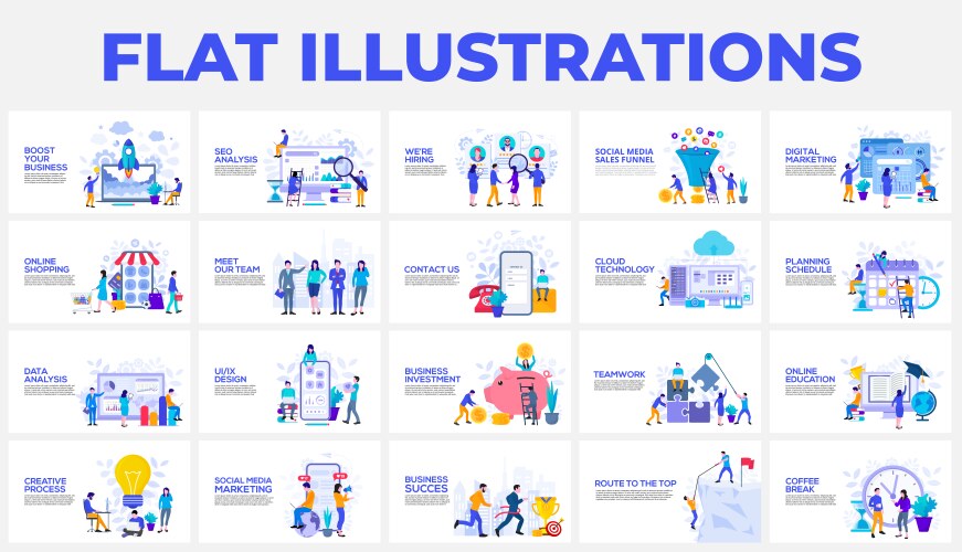 Trajectory education concept with characters Vector Image