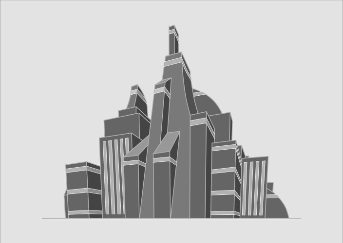 futuristic city vector image